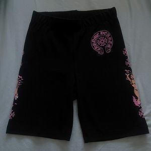Brand new Chrome Hearts x Deadly Doll biker shorts in black size medium.